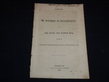1846 MR. WINTROP OF MASSACHUSETTS THE RIVER AND HARBOR BILL SPEECH - J 9000 picture