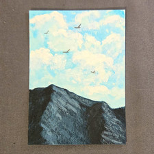 ACEO Original Painting Landscape Miniature Art Card  picture