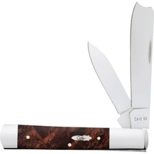 W.R. Case  Maple Burl Handle Razor Knife / 2 Stainless Blades - USA picture