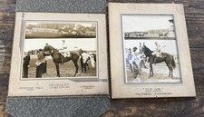 Vintage 1940 Horse Racing Photographs Rockingham Park Old Joe Drudgery Pair picture
