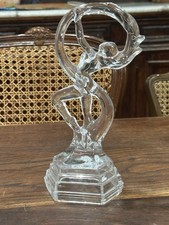 Vintage 1970s Royal Crystal Rock Co Italian Glass Nude Dancer Figurine Art Deco picture