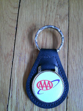 Vtg American Automobile Association Key Ring Auto Club AAA Leather Rochester picture