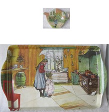 SWEDISH CARL LARSSON “THE KITCHEN” MEDIUM TRAY AND “BRITA’S GARDEN” TEABAG picture