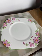 Vintage Gladstone Square Plate Hand-Painted Cake Plate Bone China c.1930s–50s picture