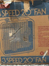 Vintage ROBESON 20 Inch Box Fan 3 Speeds Unused Original Box picture