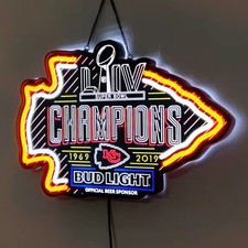US STOCK Kansas City Chiefs Beer LED Neon Light Sign 19