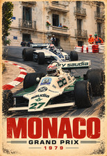 Monaco Grand Prix 1979 Vintage Formula 1 Racing Poster F1 Poster  13x19 picture