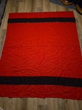 1950s Golden Dawn Penny’s 100% Wool Blanket JC Penney Red 85 X 71 picture