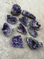 Bulk Natural Amethyst Clusters Lot- Beautiful 10 Pc Uruguay Amethyst Crystals picture