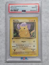 1999 POKEMON GERMAN #58 PIKACHU GEM-MT  1 st EDITION  PSA 10 picture