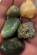 Abundance Stone Combo Set Citrine Jade Aventurine Pyrite Rhyolite ￼ picture