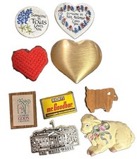 Vintage Miscellaneous Novelty & Souvenir Refrigerator Magnets Lot of 8 +1 heart picture