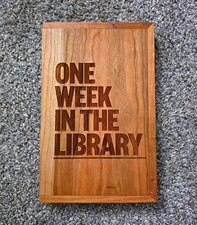 One Week in the Library with Handmade Cherry Wood Laser-Engraved Suitcase WMP picture