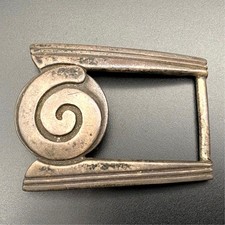 Vintage Navajo Kenneth Begay Native Sterling Silver Belt Buckle Small 7/8