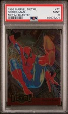 1995 Marvel Metal Spiderman #12 PSA 9 Spider-Man Metal Blaster Inaugural Year RC picture