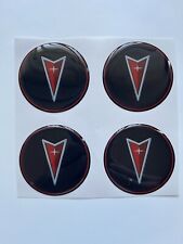 Set of 4 pcs Pontiac Center Wheel Cap Stickers Decal Rims Emblem Logo Gas Tank picture