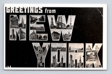 RPPC Big Letter Multi View Greetings From New York New York NY Postcard picture