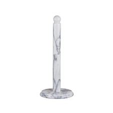 JEmarble Two-Piece Rod Paper Holder, 12-Inch, Marble, White picture