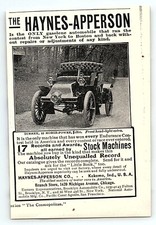 c1905 THE HAYNES-APPERSON AUTOMOBILE VINTAGE PRINT ADVERTISEMENT Z7192 picture
