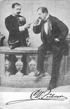 Vintage Real Photo Postcard Two Men Smoking Formal Attire RPPC c1910 picture