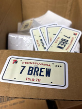 12 PACK: Pennsylvania 7 Brew Novelty Mini License Plate Sticker PA & 7B picture