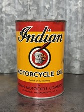 INCREDIBLE Indian Motorcycle Oil One Quart Can FULL Five-Color picture