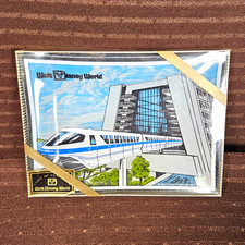 Vintage 1970s Walt Disney World Monorail Contemporary Glass Tray NOS picture