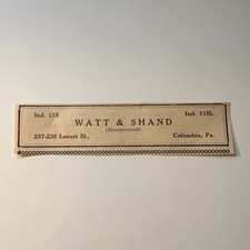 Watt & Shand Columbia PA 1925 Marietta PA Ad 4AK9-M23 picture