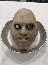 Gemmy Halloween Uncle Fester Jeeves Head Candy Dish Motion Activated Tray Works picture