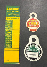 Vintage Valvoline, Quaker State & Shell Oil Change Reminder Tags Unused picture