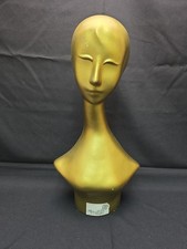 Vintage Gold Nemi Mannequin Art Deco Head hat jewelry wig display counter top picture
