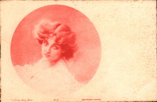 Portrait of a Lady - Vintage Italian Artist Postcard (2) picture