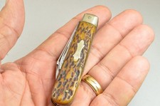 Vintage Troll Germany 2 Blade Pocket Knife Beautiful Jigged Handles picture
