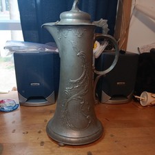 RARE ANTIQUE Kayserzinn #4060 Pewter 2 Liter Jugenstil Art Nouveau Server Stein picture