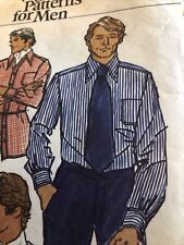 Vintage Vogue 8362 Men’s Sz 36 Chest 14.5 Neck Button Down Formal Shirt & Ties picture