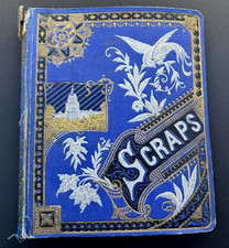 Antique beautiful Victorian era scrapbook trade cards die cut color lithos 33 pg picture