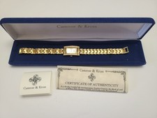 Vintage Jacqueline Kennedy Cartier Inspired Goldtone Watch With Box picture