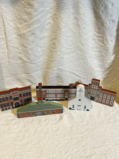 The Cat's Meow Signed Wood Cutout Lot 4 Ohio Schools & Community Buildings 1995 picture
