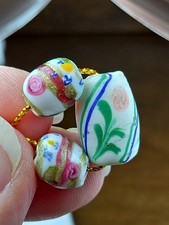 Fancy Rare Floral Antique Venetian Glass Trade Bead African BEADS  picture