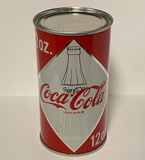 COCA-COLA Coke FLAT TOP SODA POP CAN with SILVER BOTTLE on Front Label  PRE-ZIP picture