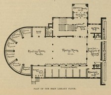 Photo:Philadelphia PA University of Pennsylvania Library Floor Plan 1888 picture