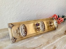 Vintage Bombay Brass Wall Rack – 3 Hooks picture