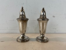 Vintage Crown Sterling Weighted Silver Salt & Pepper Shakers picture