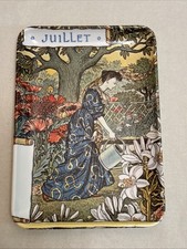 RDE Imports VTG Melamine Tray Juillet July Woman Italy Trinket Dish 4x6 picture