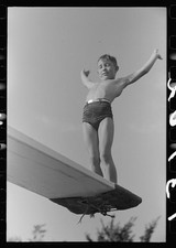Photo:Caldwell Idaho 1941 Boy Diving Board Park Swimming Pool FSA picture