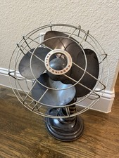 Vintage 1940s 50s Robbins & Myers Oscillating Desk Fan Art Deco Tested Working picture