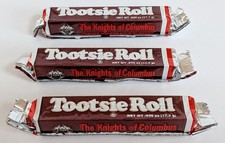Vintage Tootsie Roll Knights of Columbus Fundraiser Wrappers Lot of 3 picture