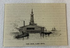 small 1882 magazine engraving~ THE CRIB, LAKE ERIE picture