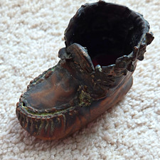 Antique Bronzed Baby Bootie Early 1900s Used picture