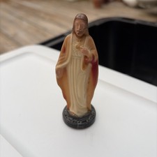 Vintage Hartland Plastics Sacred Heart of Jesus Catholic Figurine 3.5” USA picture